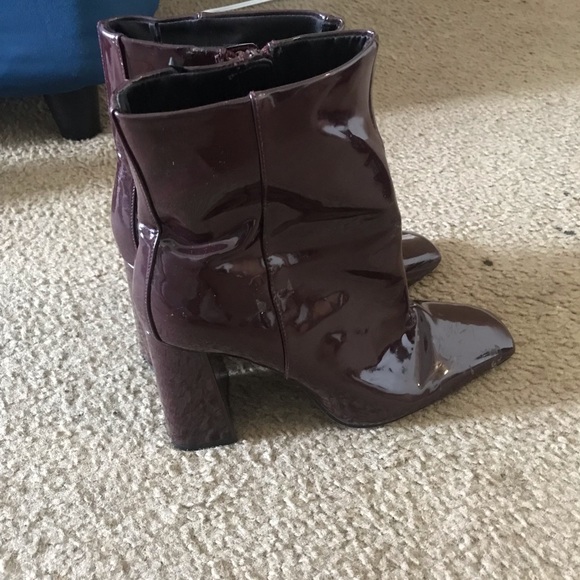 H&M patent Mauve / Burgundy boots Size: 40 / 10.5us - Picture 4 of 6